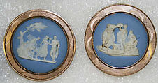Button, jasper, metal, British