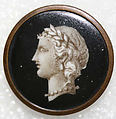 Button, porcelain, French