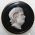 Button, porcelain, French