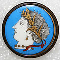 Button, porcelain, French