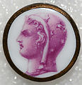 Button, porcelain, French