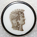 Button, porcelain, French