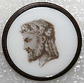 Button, porcelain, French