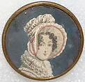 Button, metal, glass, French