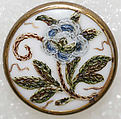 Button, porcelain, American or European