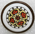 Button, porcelain, American or European