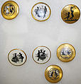 Button, porcelain, American or European