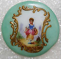 Button, porcelain, British