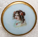 Button, porcelain, British