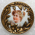Button, porcelain, British