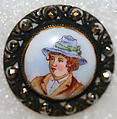Button, porcelain, British