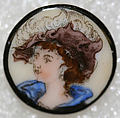 Button, porcelain, British