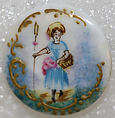 Button, porcelain, British