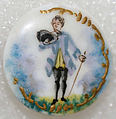 Button, porcelain, British
