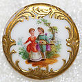 Button, porcelain, British