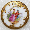 Button, porcelain, British