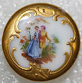 Button, porcelain, British