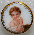 Button, porcelain, British