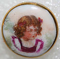 Button, porcelain, British