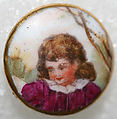 Button, porcelain, British