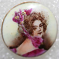 Button, porcelain, British