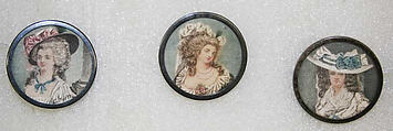 Button, glass, French