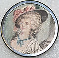 Button, glass, French