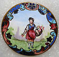 Button, enamel, French