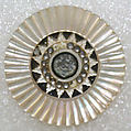 Button, mother-of-pearl, paste, metal, French