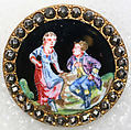 Button, enamel, French
