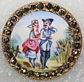 Button, enamel, French
