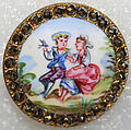 Button, enamel, French