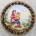 Button, enamel, French
