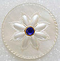 Button, mother-of-pearl, paste, metal, French