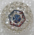 Button, glass, American or European