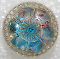 Button, glass, American or European