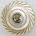 Button, mother-of-pearl, paste, metal, French