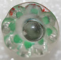 Button, glass, American or European