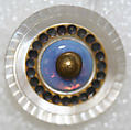 Button, mother-of-pearl, paste, metal, French