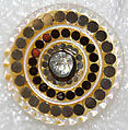 Button, mother-of-pearl, paste, metal, French