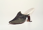 Mules, Costa, Silk, leather, French