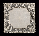 Handkerchief, linen, silk, American