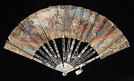 Fan, Mother-of-pearl, paper, metallic, glass, French