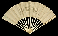 Fan, Ivory, paper, paint, glass, French