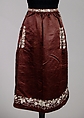Apron, Silk, American