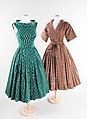Dress, Carolyn Schnurer (American, born New York, 1908–1998 Palm Beach, Florida), cotton, American