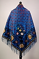 Evening shawl, Silk, possibly French