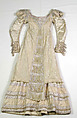 Evening dress, Silk, glass, synthetic, probably French