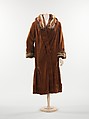 Coat, H. Detrois  French, wool, fur, silk, French