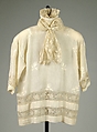Blouse, cotton, linen, probably French